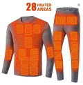 Intelligent Heated Underwear for Men, 28 Heating Areas, Winter Thermal Underwear