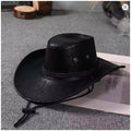 Faux Leather Western Cowboy Hats For Women & Men.