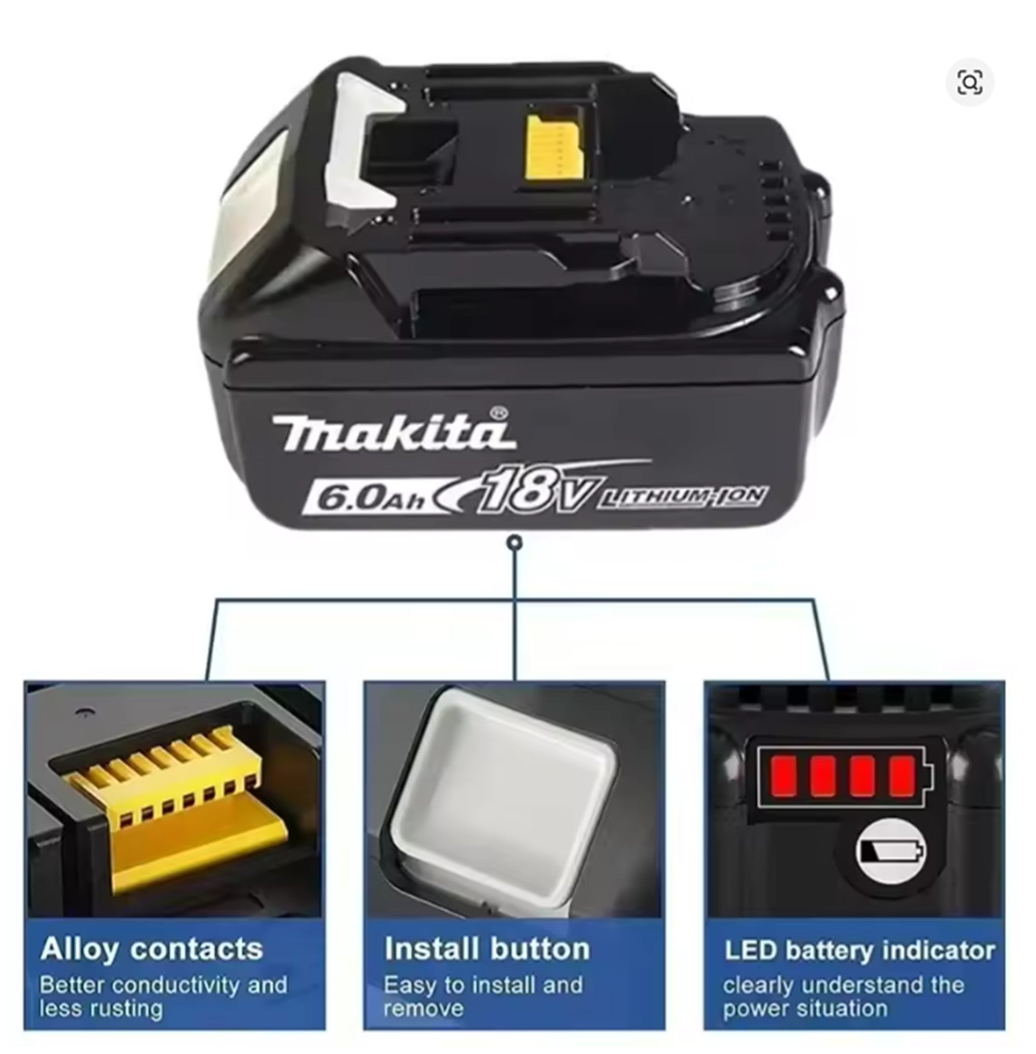 Genuine Makita 18V Battery, 6.0Ah, brand new.