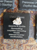 Stones & Crystals with a descriptive Slate Coaster Plaque