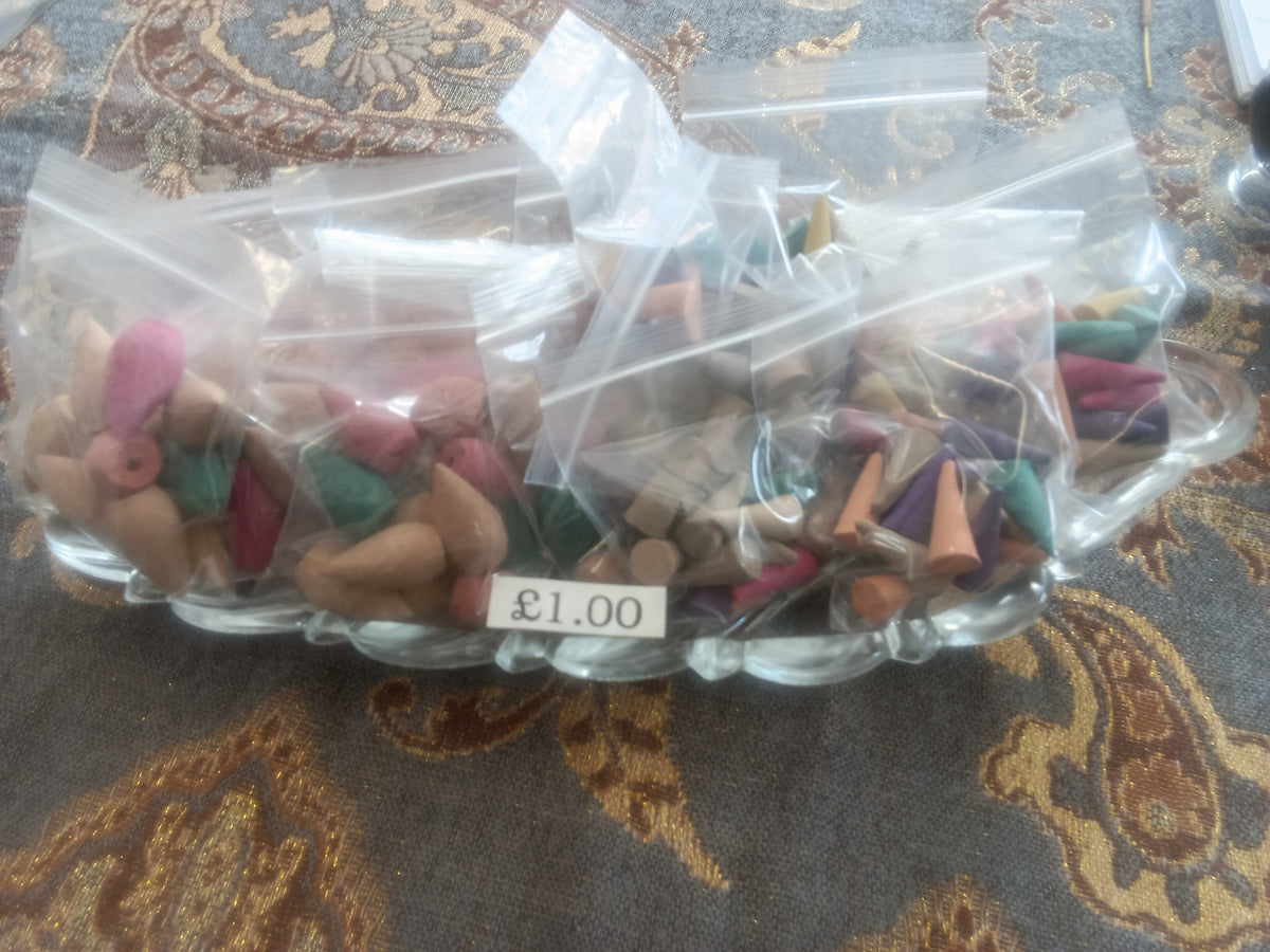Incense Cones Variety of Fragrances, £1 a bag