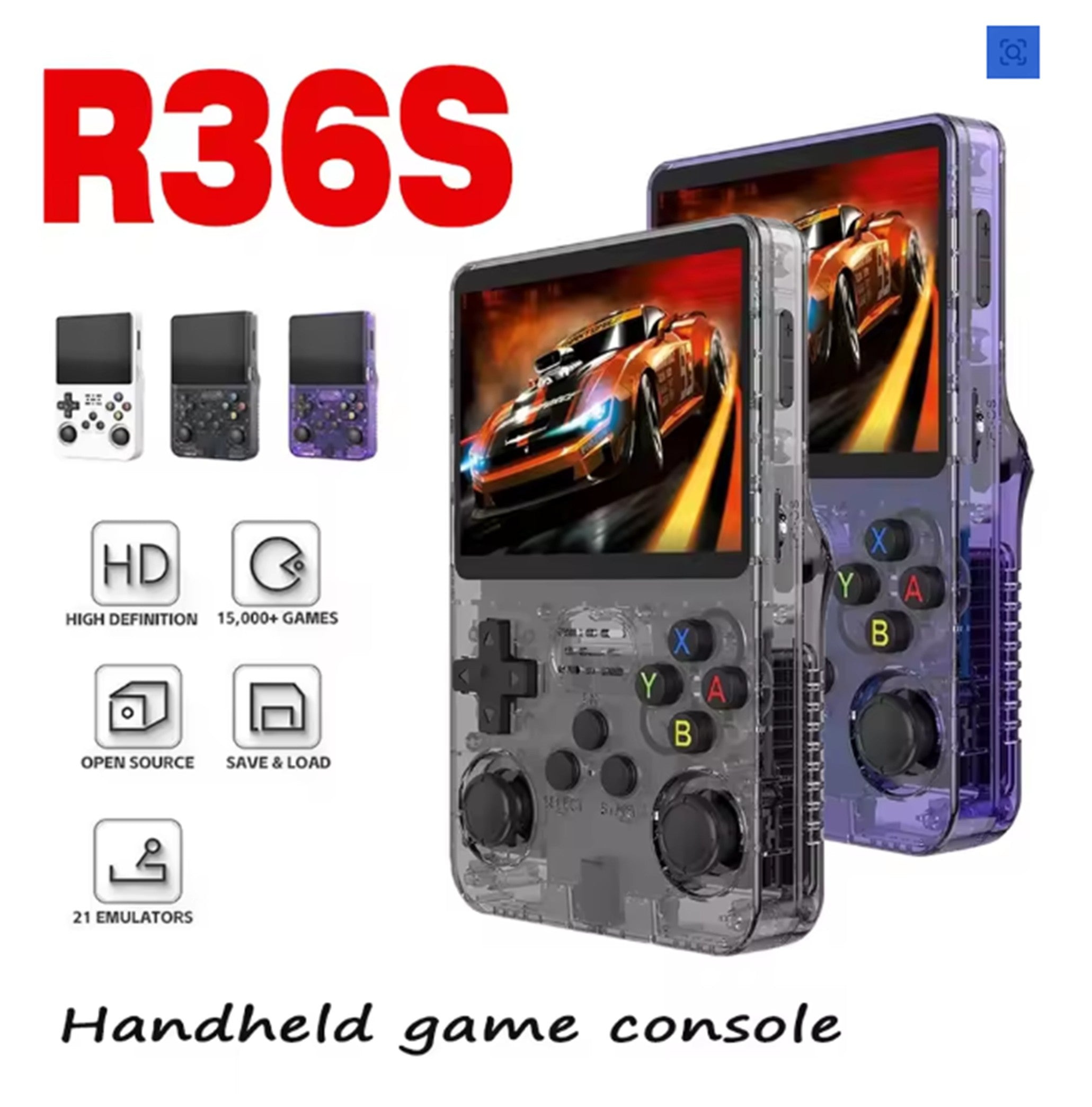 R36S new retro game console 3.5-inch Linux open-source system portable handheld game console with 128GB large memory
