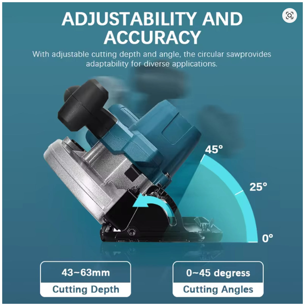 18v Circular Saw, Brushless 5 Inch Electric Circular Saw Cordless