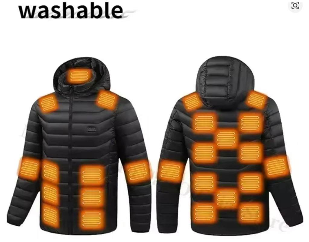 21 Areas Heating Jacket Men's Winter Usb Electric Heating Coat