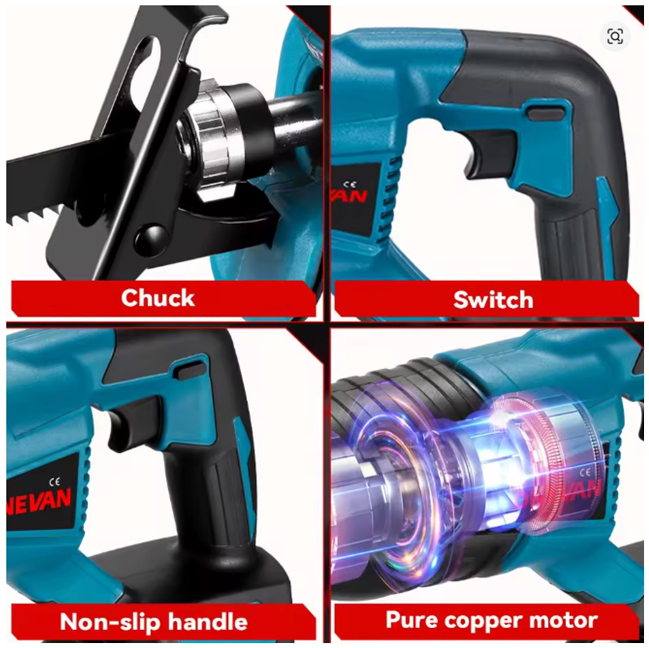 ONEVAN 3000W Brushless Cordless Reciprocating Saw.