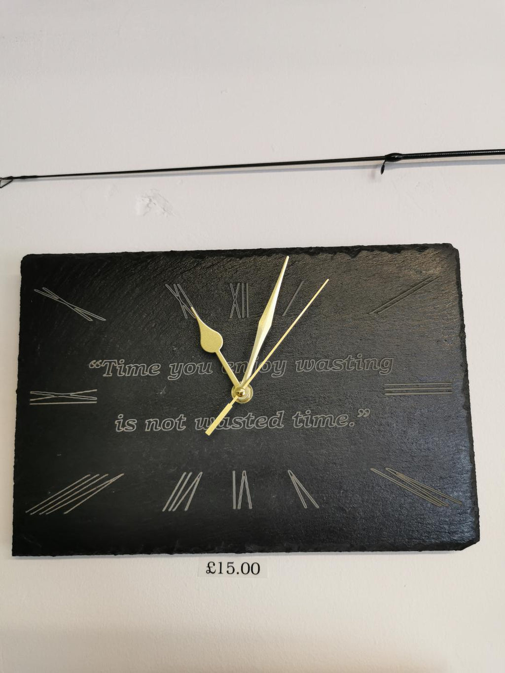 Slate Plaque Clock 300x200mm
