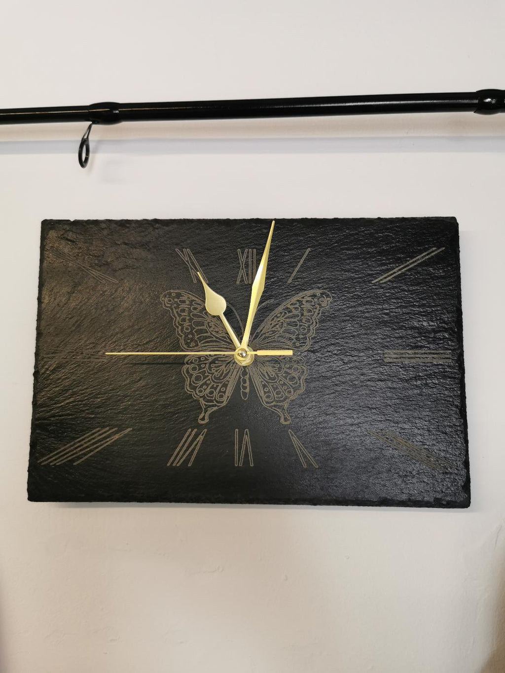 Slate Plaque Clock 300x200mm